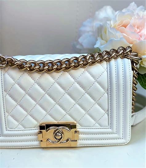 chanel gold boy bag|Chanel boy bag gold chain.